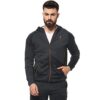 Campus Sutra Men Active Sports Wear Jacket with Hooded Collar, Dri-Fit, Long Sleeves, Track Zipper Closure, Gym, Running & Travel Upper Wear Jackets Crafted with Comfort Fit & High Functionality