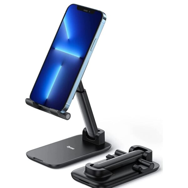 Dyazo Height Adjustable, Angle Adjustable, Fully Foldable, Anti-Slip Tabletop Mobile Phone Stand/Holder Compatible for Vivo, Oppo, iPhone, Samsung and All Mobile Phones