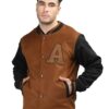 CHKOKKO Men's Winter Wear Varsity Jacket With Ribbed Cuffs