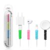 HUMBLE® Spiral Charger Cable Protector Data Cable Saver Charging Cord Protective Cable Cover Set of 2 (8 Pieces)