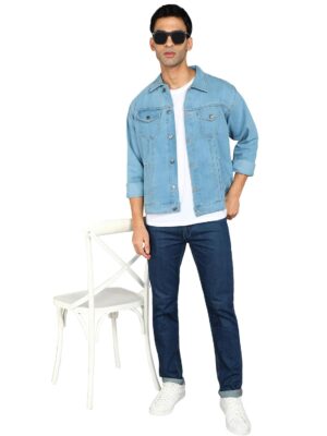 FTX Men's Regular fit Washed Full sleeve Standard length Denim Jacket