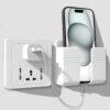 REBONICX Wall Mounted Mobile Holder Storage Case for Remote, Wall Mounted Mobile Stand/Multi Purpose Stand with Hole for Phone Charging (Multicolour)