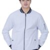 HIMARM Rustam Collection Men's Bomber Jackets | Lightweight Windbreaker | Spring Fall Casual Stylish Full Zip Jacket | Active Outwear Coats (White)