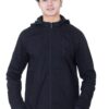 Rustam Collection Men's Bomber Jackets with Hoodie | Lightweight Windbreaker | Spring Fall Casual Stylish Full Zip Jacket | Active Outwear Coats (Black)