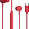 ZEBRONICS Zeb-Buds C2 in Ear Type C Wired Earphones with Mic, Braided 1.2 Metre Cable, Metallic Design, 10mm Drivers, in Line Mic & Volume Controller (Red)