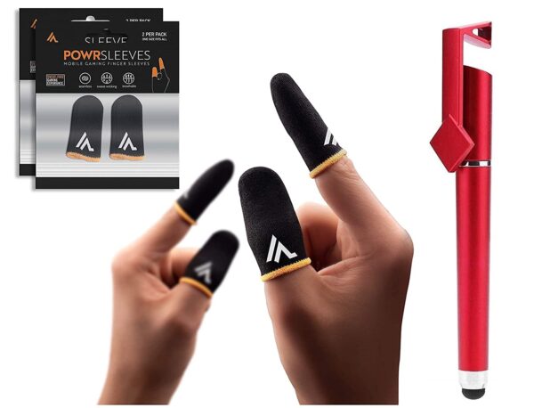 BLAXSTOC 2 Mobile Gaming Gloves and Holder, Multicolour