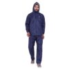 THE CLOWNFISH Rain Coat for Men Waterproof Raincoat with Pants Polyester Reversible Double Layer Rain Coat For Men Bike Rain Suit Rain Jacket Suit Inner Mobile Pocket with Storage Bag (Blue XXL)