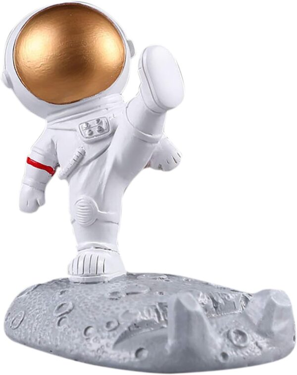 Defrko Creative Astronaut Phone Holder - Spaceman Mobile Phone Stand - Cool Fun 3D Cartoon Design Phone holder - Cute Funny Smartphone Holder Bracket for Desk Compatible Home Office