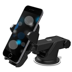 ELV Car Mount Adjustable Car Phone Holder Universal Long Arm, Windshield for Smartphones - Black