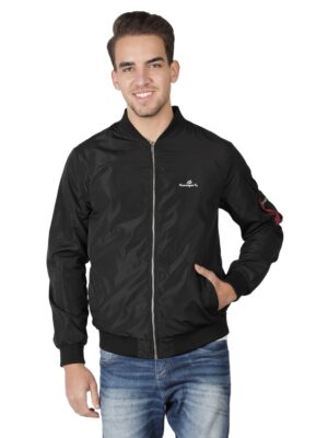 NUEVOSPORTA Men's Winter Solid Windcheater jacket | Full Sleeve Stand Collar Men's Jacket