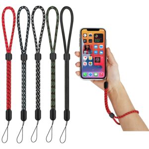 Bowiemall Multipurpose Hand Wrist Strap Lanyard 5 Pcs Adjustable Nylon Wristlet Straps Keychain String for Cell Phone Case Holder Compatible with Cellphone, Keys, Cameras & ID, USB Flash Drives