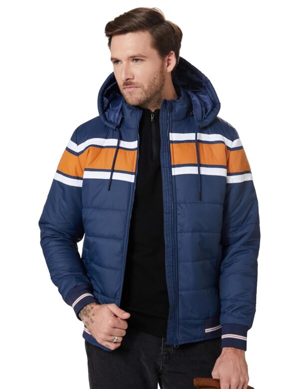 Amazon Brand - Symbol Men's Quilted Hooded Bomber Jacket (AW20-QH-HS-05_Denim_3XL)