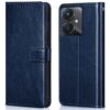 TOUCCH Flip case for Mi Redmi 13C 4G / 13C 5G / Poco C65 / Poco M6 5G| Leather Finish Cover & Flexible Stand Design | Card and Money Pocket | Blue