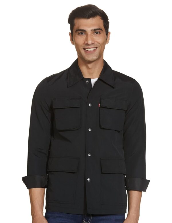 Levi's Men's Cotton Blend Solid Standard Length A-Line Coat