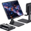 STRIFF Phone Stand Mobile Stand Foldable Tablet Mobile Tabletop Stand Holder - Angle-Height Adjustable Desk Cell Phone Holder Anti-Slip Compatible with Smartphones/iPad Mini/Game/Kindle/Tablet(4-10")