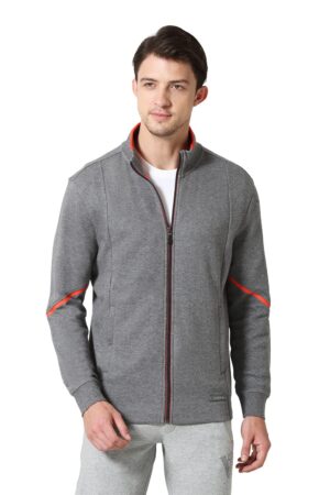 Van Heusen Cotton Blend Men High Neck Jacket