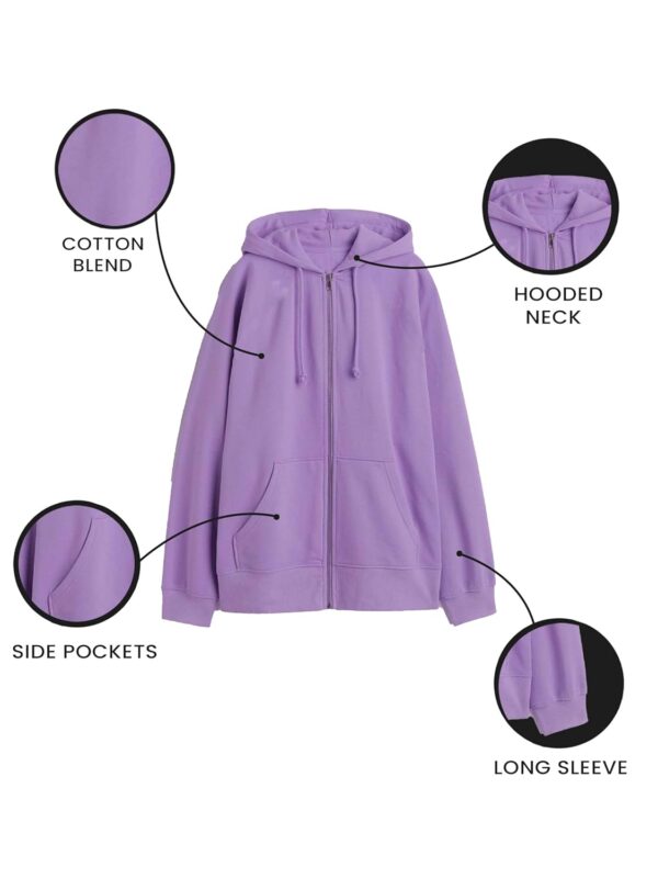 Koverify Cotton Winter Jacket Solid Full Sleeves Zip Up with Pocket Stylish Hooded Neck Zipper for Unisex