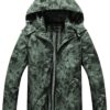 OTU Men's Lightweight Waterproof Hooded Rain Jacket Outdoor Raincoat Shell Jacket for Hiking Travel