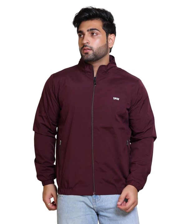 AZF Regular Fit Full Sleeve Solid Windcheater jacket For Men's