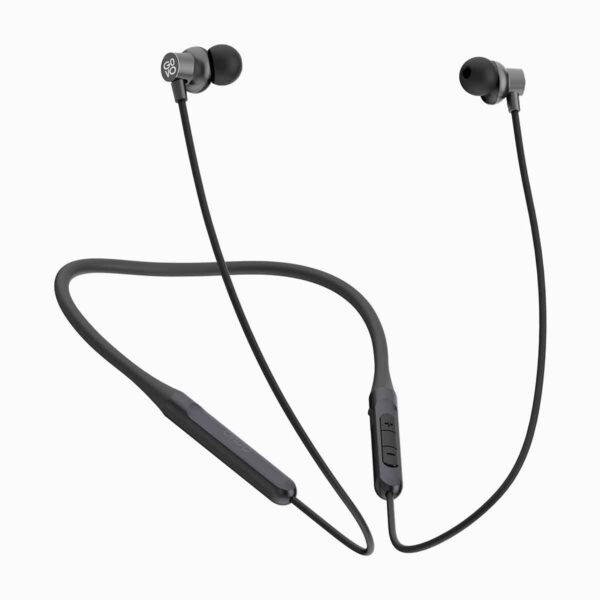 GOVO Gokixx 900 Bluetooth Wireless Neckband Earphones with Mic,12H Playtime,12Mm Drivers,Ipx5,TPE C Charging,Integrated Controls&Lightweight Design (Platinum Black),in-Ear