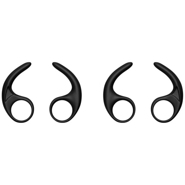 Lapster Anti-Slip Silicone Ear Buds 4Pieces Silicone Earphone Ear Hooks Plugs for in-Ear Neckband 9MM-13MM Black