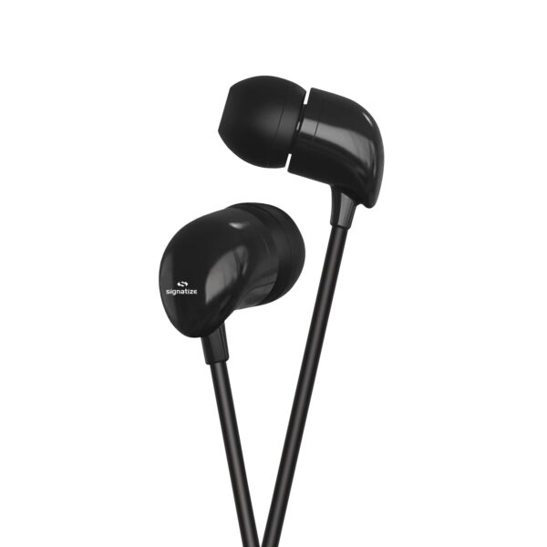 SIGNATIZE Wired in Ear Earphones, Powerful bass and Clear Sound, Black
