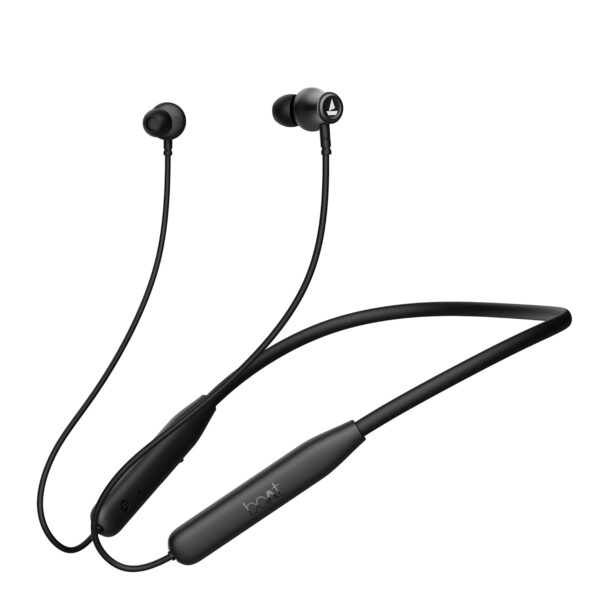 boAt Rockerz 111 Bluetooth Wireless Neckband with Up to 40 Hrs Playtime, Dual Device Pairing, Enx Tech, Beast Mode, ASAP Charging, Btv5.3, Ipx5,Type-C Interface & Magnetic in Ear Buds(Active Black)