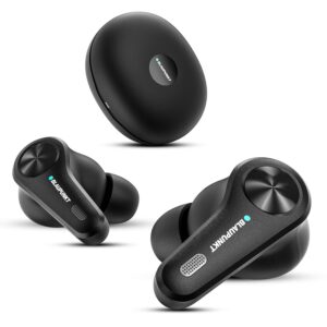 Blaupunkt Newly Launched BTW300 Platinum Hybrid ANC Moksha in Ear Earbuds with 42dB I 6 Mics CRISPR ENC I Blink Pair Tech I Ambient Mode Noise Cancelling I TurboVolt Fast Charging(Matte Black)