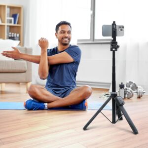 SKYVIK SIGNIPOD 2 in 1 62" Selfie Stick Tripod Stand with Blutooth Remote for Selfie/Video Recording/Photo/Live Stream/Vlog/YouTube for Smartphone, iPhone, Go-Pro, Action Camera, Mics and Lights