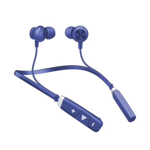 SIGNATIZE in-Ear Bluetooth Neckband with Mic,80Hrs Playtime, ASAP Charge, ENC Mic, 3 Voice Changer, BT v5.0, Smart Magnetic Buds (Blue)