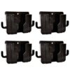 ExtreLife Wall Mounted Mobile Holder - Phone Charging Holder Wall Mobile Holder | Phone Stand for Wall | Phone Holder for Wall | Magsafe Wallet for Back of Phone Fit 7 Cards (Black, Pack of 4)