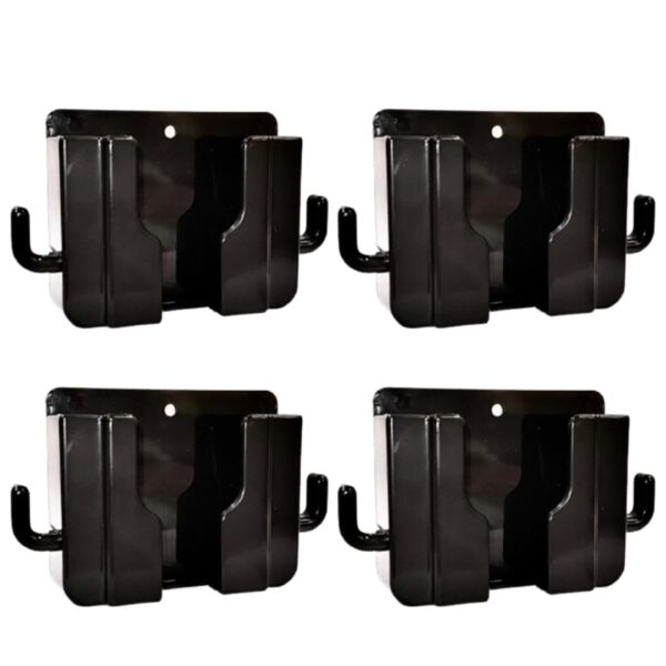 ExtreLife Wall Mounted Mobile Holder - Phone Charging Holder Wall Mobile Holder | Phone Stand for Wall | Phone Holder for Wall | Magsafe Wallet for Back of Phone Fit 7 Cards (Black, Pack of 4)