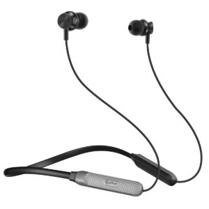 pTron Tangent Duo Bluetooth 5.2 Wireless in Ear Headphones, 13mm Driver, Deep Bass, HD Calls, Fast Charging Type-C Neckband, Dual Pairing, Voice Assistant & IPX4 Water Resistant (Black/Grey)