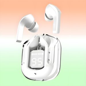 packsee UltraPods Pro max True Wireless Bluetooth Headset, Touch Control, Type C Port, Immersive Sound Experience - - Pack of 1 (White)