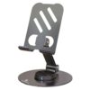 Dailymates TS01 Mobile Stand, 360° Rotatable & Foldable Tabletop Phone Stand for Table, Multiple Height & Angle Adjustments, Stable Metalic Round Base with Silicon Pad, Compatible with All Smartphones