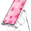 Crpich Acrylic Cell Phone Stand, Portable Phone Holder, Clear Phone Stand for Desk, Compatible with Phone15 14 13 Pro Max Mini 12 11 Plus SE, Switch, Android Smartphone, Pad, Tablet, Desk Accessories