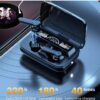 M19 TWS Bluetooth 5.0 Wireless In Ear Earbuds Touch Waterproof LED Digital Display Bluetooth Headset (Black, True Wireless)