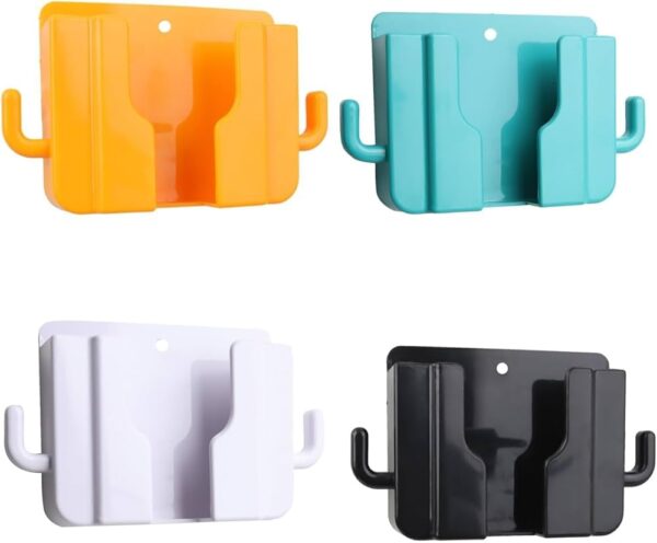 ExtreLife Wall Mounted Mobile Holder - Phone Charging Holder Wall Mobile Holder | Phone Stand for Wall | Phone Holder for Wall | Magsafe Wallet for Back of Phone Fit 7 Cards (Assorted, Pack of 4)