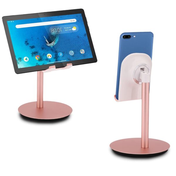 SortCircuit Mobile Phone Stand | Angle Adjustable | Compatible with All Phones and Tablets Upto 10.5 inch (Rose Gold)